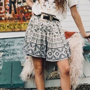 Like NEW Spell And The Gypsy Collective Journey Boho Chic Mini Skirt Grey Gray